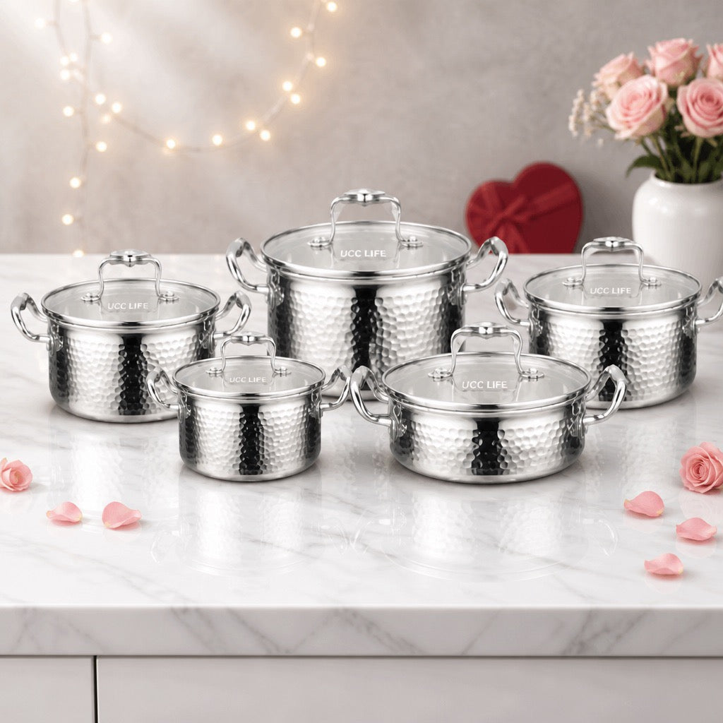 UCC 12 Pcs Tri-Ply Stainless Cookware Set - Non-Stick - DMG Baronyx