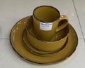 Yale Ceramics 16 Pieces Dinner Set - Mustard Yellow - Plates, Bowls & Mugs Set - DMG Baronyx